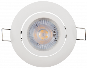 LED-Einbauleuchte 5W, 400lm, 3000K, weißes Gehäuse